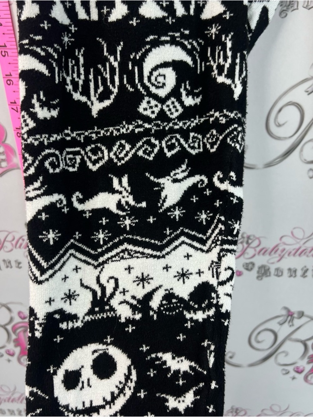 Disney leggings tights Black & White Jack Skellington Patterned nightmare - Picture 5 of 12